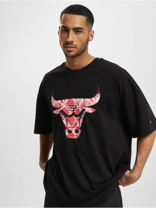New Era Camiseta NBA Infill Logo Oversized Chicago Bulls negro