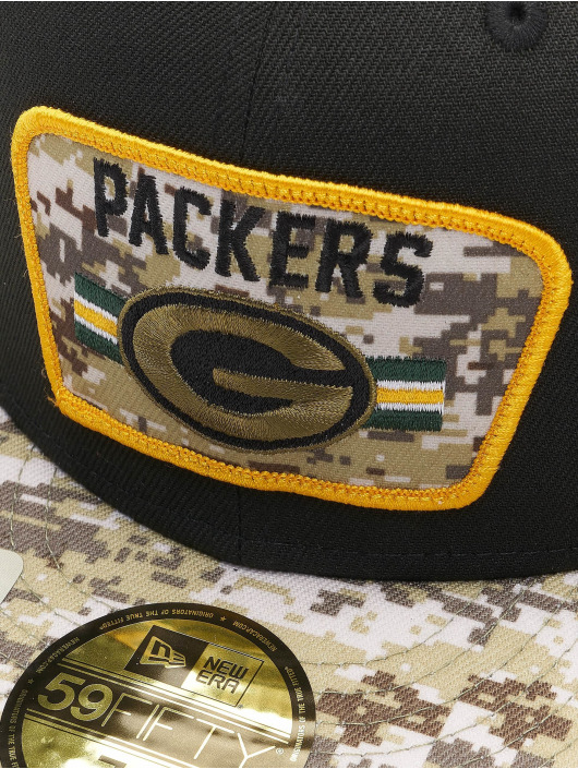 New Era Fitted Cap NFL 21 Green Bay Packers Stretch Snap 59Fifty èierna