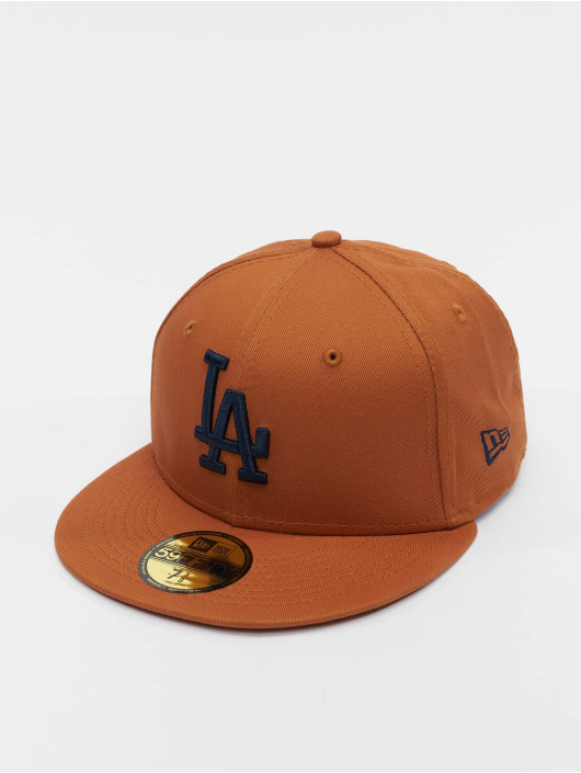 New Era Gorra plana MLB Los Angeles Dodgers League Essential 59Fifty marrón