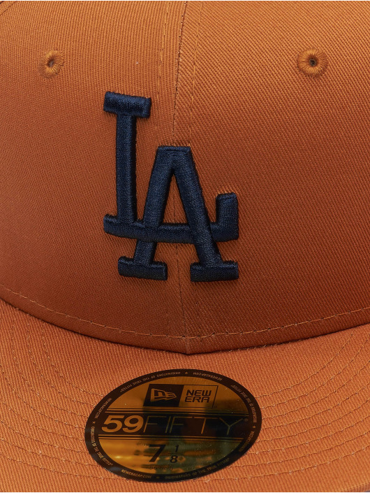 New Era Gorra plana MLB Los Angeles Dodgers League Essential 59Fifty marrón