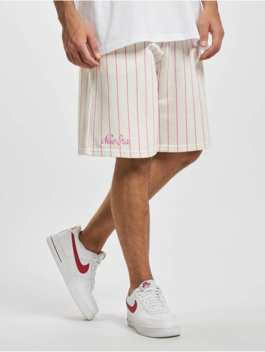 New Era Shorts Pinstripe bianco