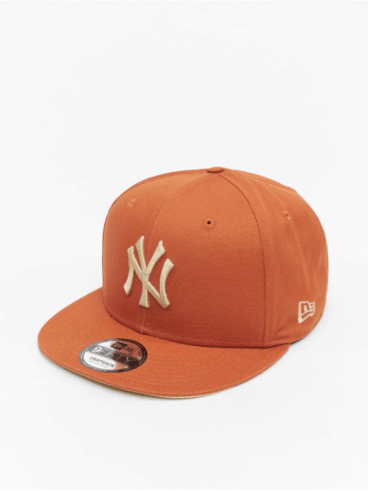 New Era Snapback Cap Mlb New York Yankees Side Patch 9fifty orange