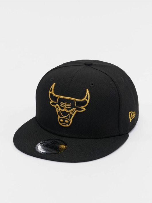 New Era snapback cap NBA Chicago Bulls Metallic Logo 9Fifty zwart