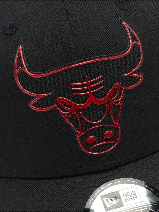 New Era Snapback Caps NBA Chicago Bulls Foil Logo 9Forty czarny