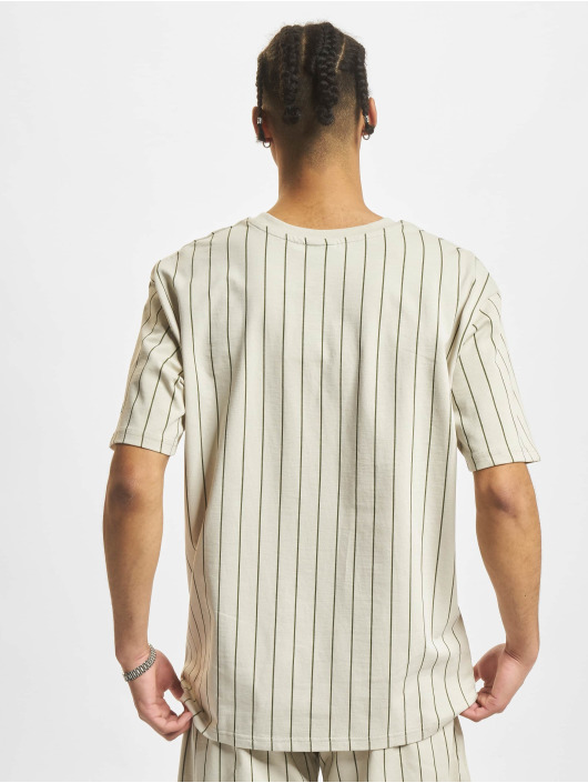 New Era t-shirt Oversized Pinstripe beige