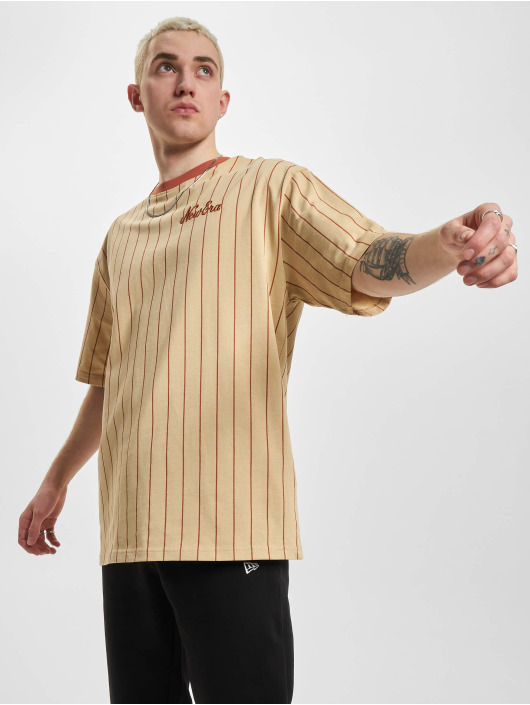 New Era t-shirt Pinstripe Oversized beige