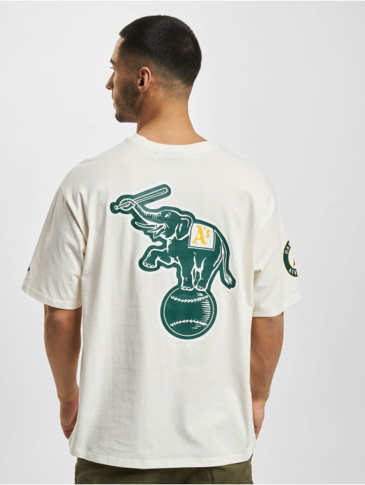 New Era T-shirt Heritage Backprint Oversized Oakland Athletics bianco