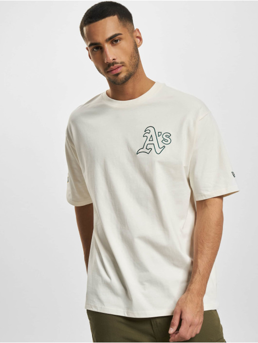 New Era T-shirt Heritage Backprint Oversized Oakland Athletics bianco