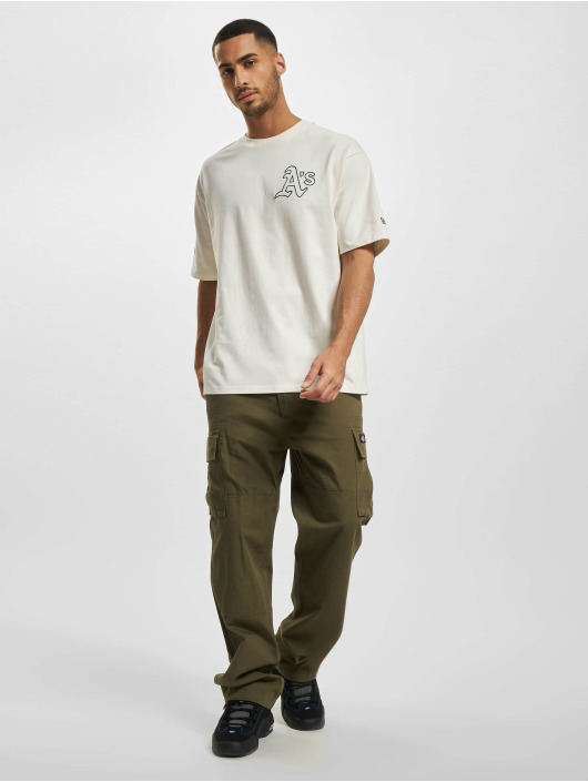 New Era T-shirt Heritage Backprint Oversized Oakland Athletics bianco