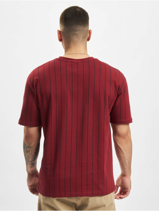 New Era t-shirt Oversized Pinstripe rood