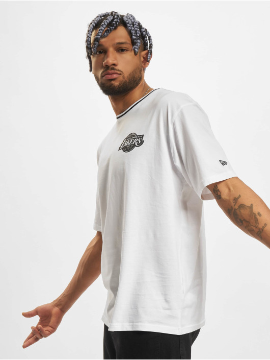 New Era T-Shirt NBA Los Angeles Lakers Distressed Graphic Oversized weiß