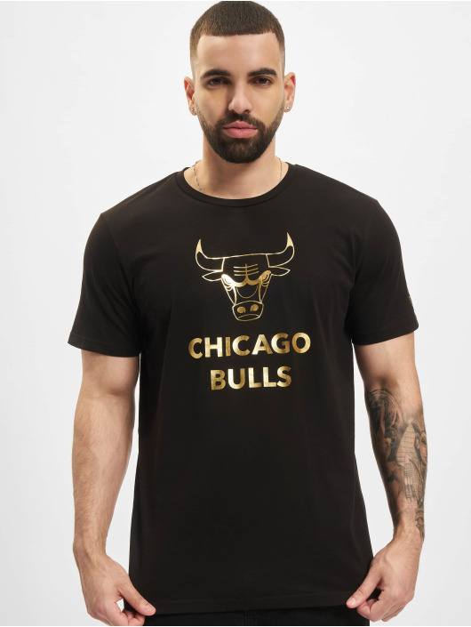 New Era t-shirt NBA Chicago Bulls Metallic zwart
