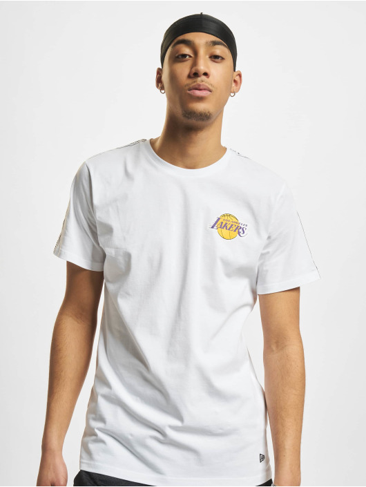New Era T-skjorter NBA Los Angeles Lakers Sleeve Taping hvit