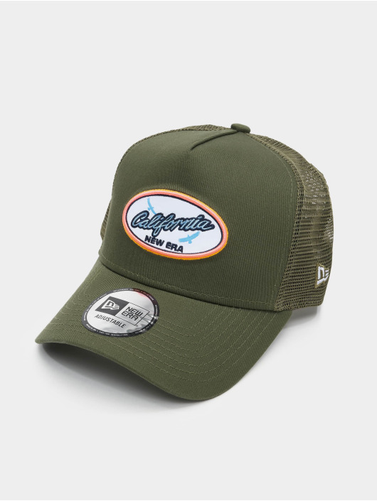 New Era trucker cap Oval California State Patch A Frame olijfgroen