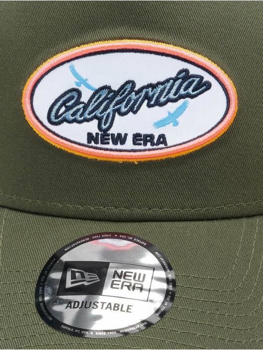 New Era trucker cap Oval California State Patch A Frame olijfgroen