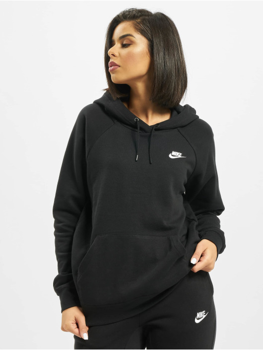 Nike Bluzy z kapturem Essential Fleece czarny