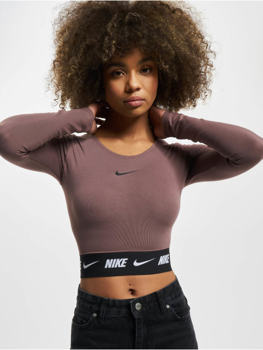 Nike Camiseta de manga larga Nsw Crop marrón