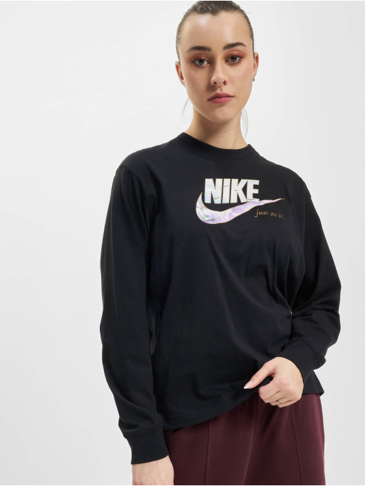 Nike Camiseta de manga larga W NSW OC 1 Boxy negro