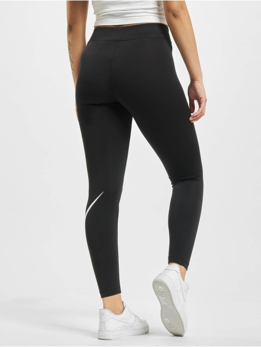 Nike Leggings/Treggings Sportswear Essential GX MR Swoosh sort