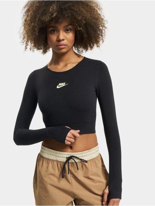 Nike Maglietta a manica lunga W Nsw Crop nero