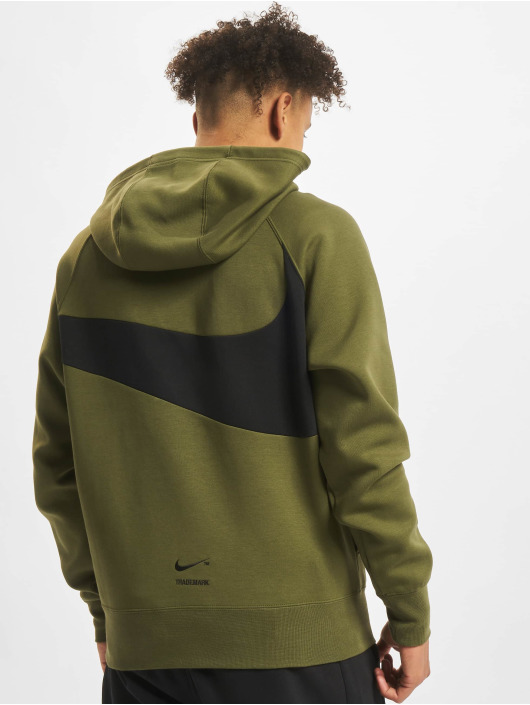 Nike Mikiny Swoosh Tech Fleece zelená