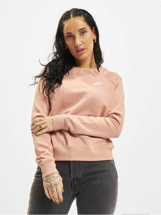 Nike Pullover Essntl Fleece Crew rosa
