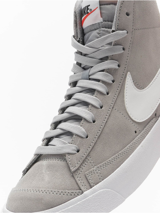 gray suede nike blazers