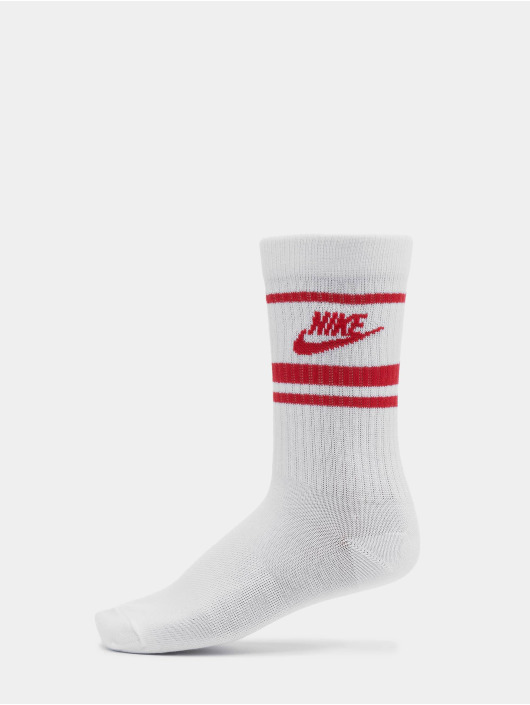 white and red nike socks