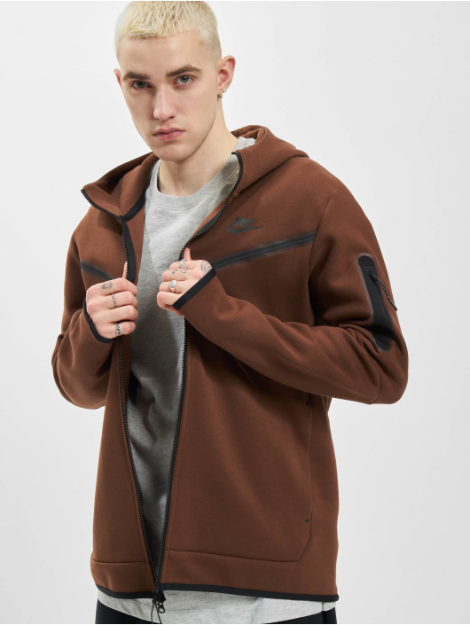 Nike Sudaderas con cremallera Sportswear Tech Fleece Hooded marrón