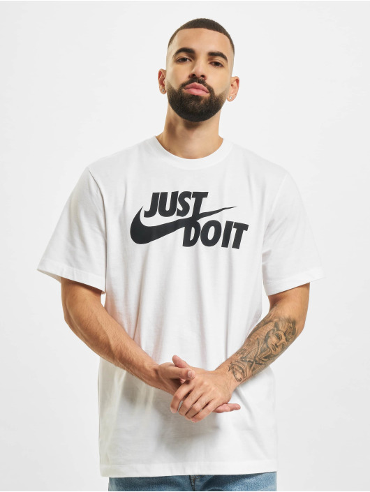Omleiden Uitscheiden Uitvoerbaar Nike bovenstuk / t-shirt Just Do It Swoosh in wit 587353
