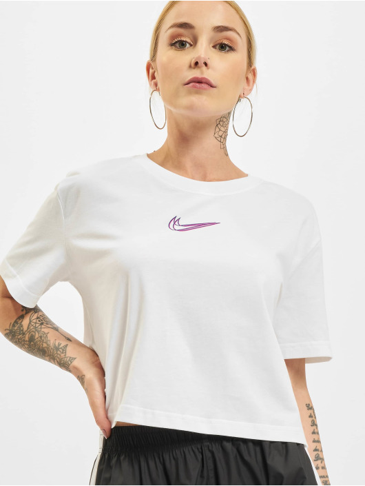 Nike T-shirts Crop hvid