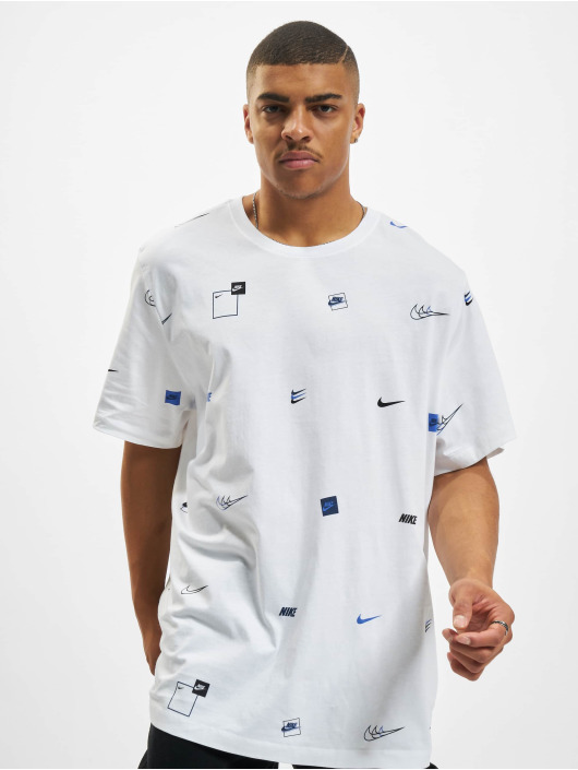 Nike T-Shirty 12 Logo Aop bialy