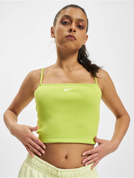 nike neon green crop top