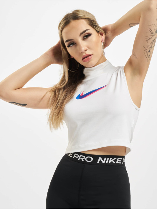 Nike Tank Tops Mock Print valkoinen