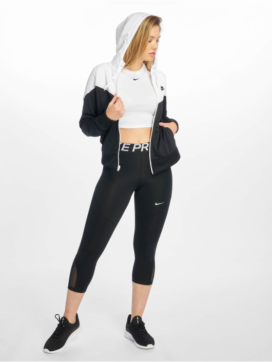 Nike Tops Essential SS Crop bialy