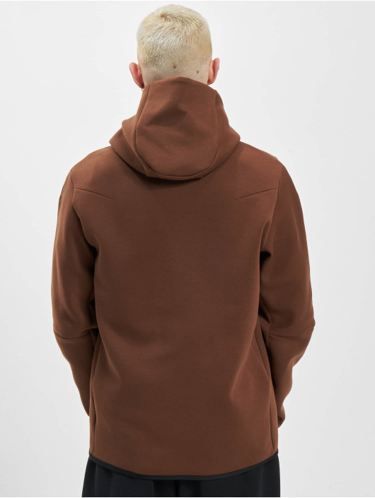 Nike Vetoketjuhupparit Sportswear Tech Fleece Hooded ruskea