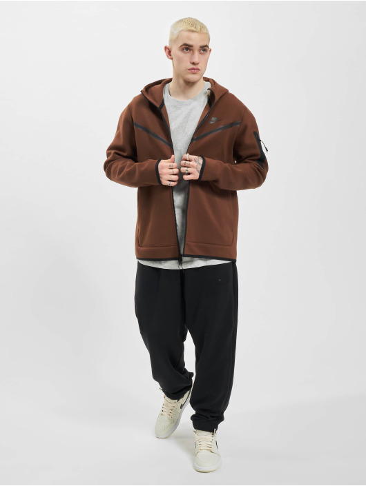 Nike Zip Hoodie Sportswear Tech Fleece Hooded brun