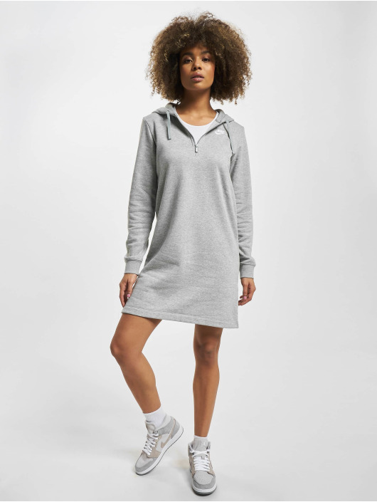 Nike Šaty W Nsw Club Fleece šedá
