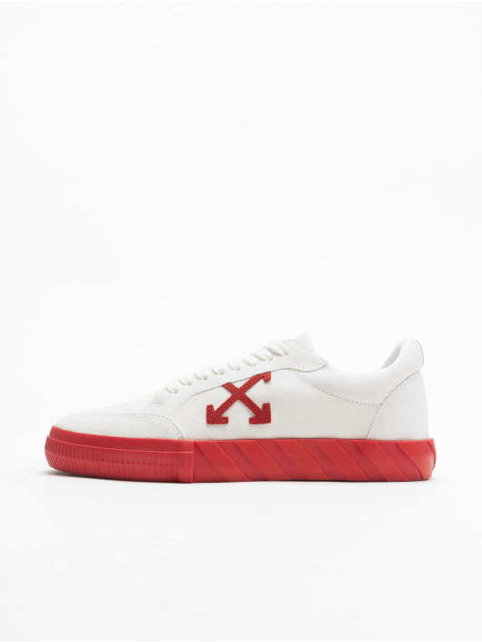 Off-White Baskets Low Vulcanized Suede Leather blanc