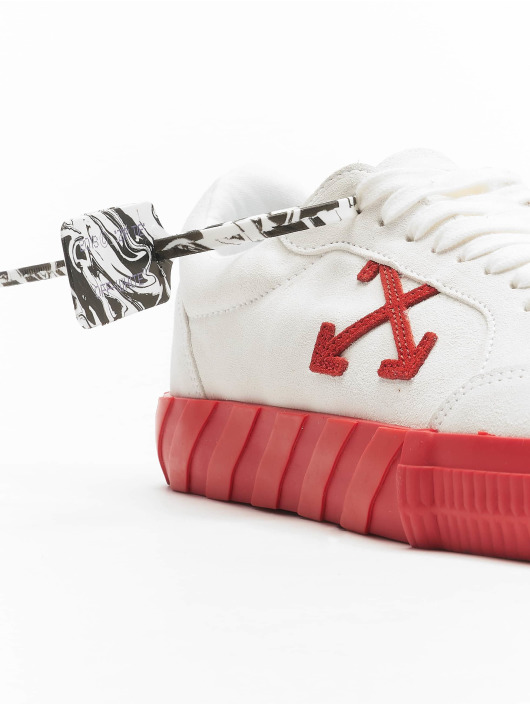 Off-White Baskets Low Vulcanized Suede Leather blanc