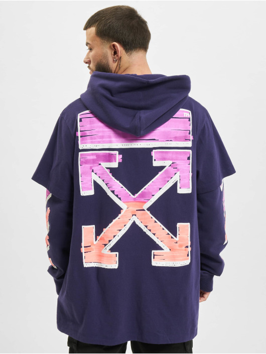 Off-White Hoodie Marker Double purple