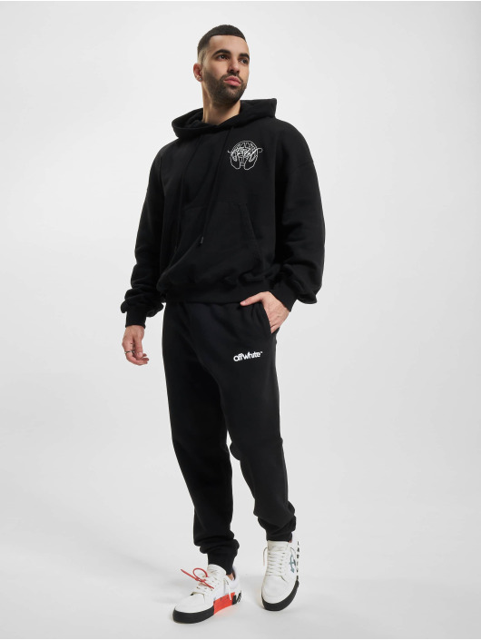 Off-White Jogging kalhoty Chunky Logo Cuffed Slim čern