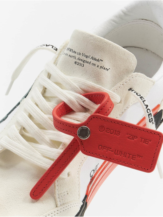 Off-White Sneaker Low Vulcanized Suede Canvas bianco
