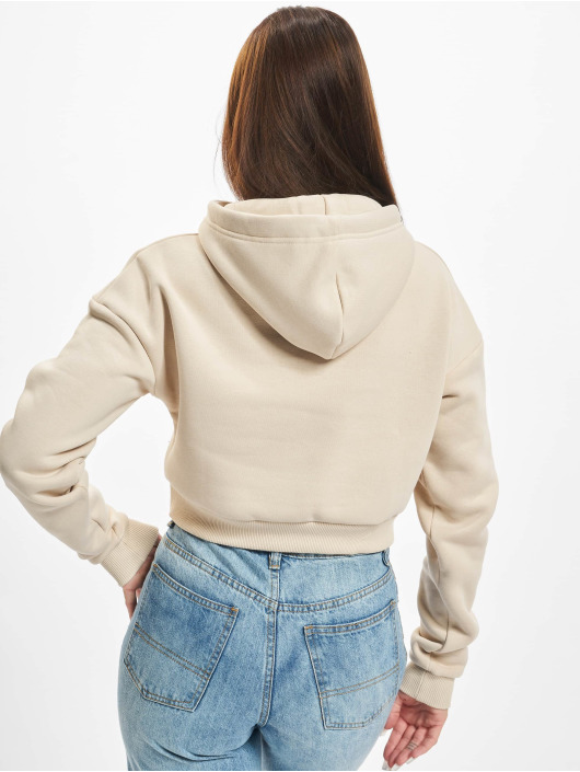 On Vacation Sweat capuche Ladies Flower Cropped beige