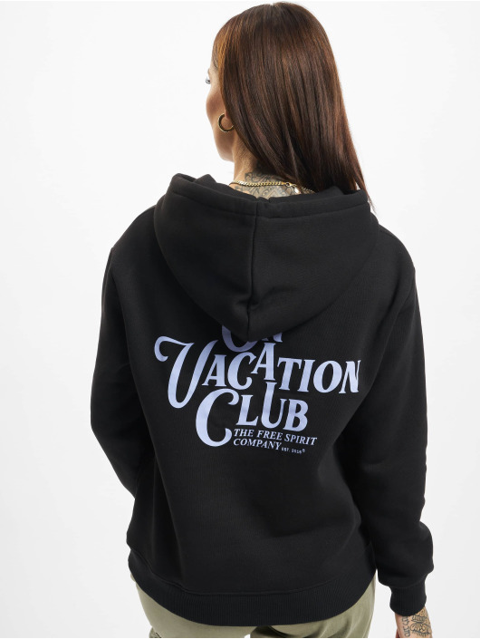 On Vacation Sweat capuche Ladies Calligraphy noir