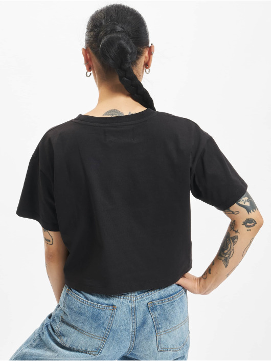 On Vacation T-paidat Calligraphy Ladies Cropped musta