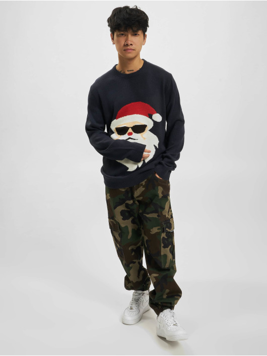 Only & Sons Gensre Xmas Funny Crew Knit blå