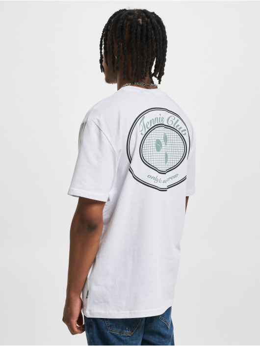 Only & Sons t-shirt Francis Tennis Club wit