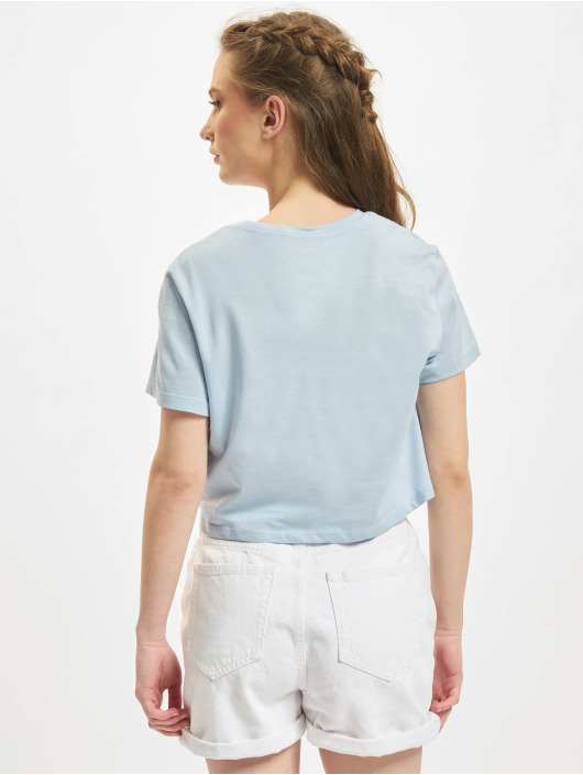 Only Camiseta May Cropped Knot azul