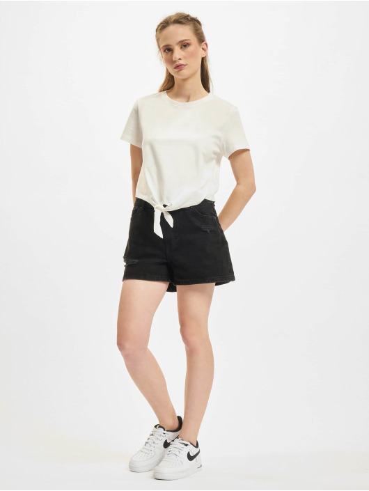 Only Camiseta May Cropped Knot blanco